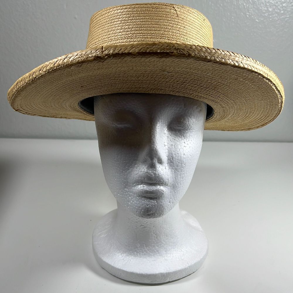 Handcrafted Panama Hat by the Maya-Quiche Indians of Guatemala. Beige w/Black Tr